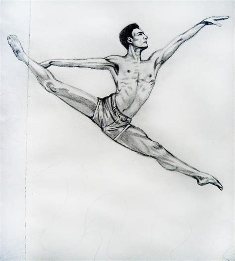 ballet dancer sketch|male ballet dancer drawing.